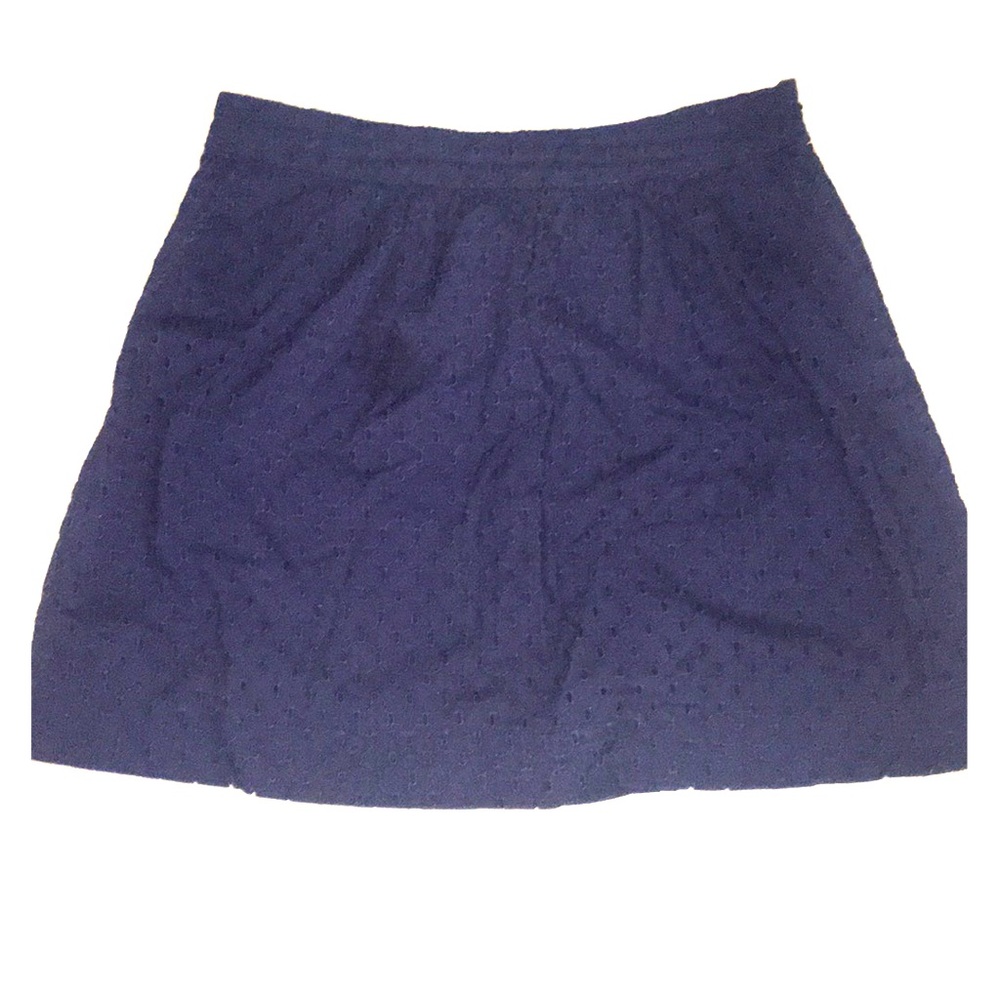 🎉Navy Eyelet Skirt With Pockets